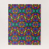 Abstracte kleurrijke draden / halve brick / legpuzzel (Verticaal)