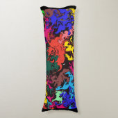 Abstracte kleurrijke draden / lichaamskussen (Voorkant Verticaal)