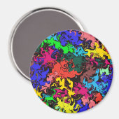 Abstracte kleurrijke draden / magneet (Voorkant / Achterkant)