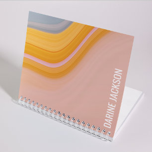 Abstracte kleurrijke esthetische roze Sinaasappel  Notitieboek
