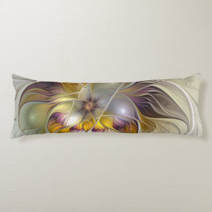 Abstracte kleurrijke Fantasy Flower Fractal Art Lichaamskussen