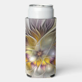 Abstracte kleurrijke Fantasy Flower Modern Fractal (Seltzer Achterkant)