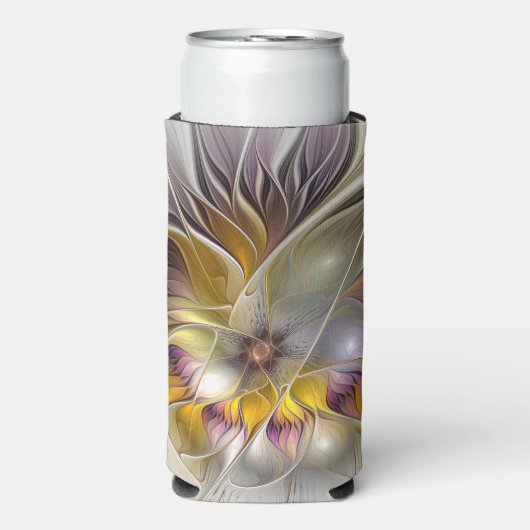 Abstracte kleurrijke Fantasy Flower Modern Fractal (Seltzer Voorkant)