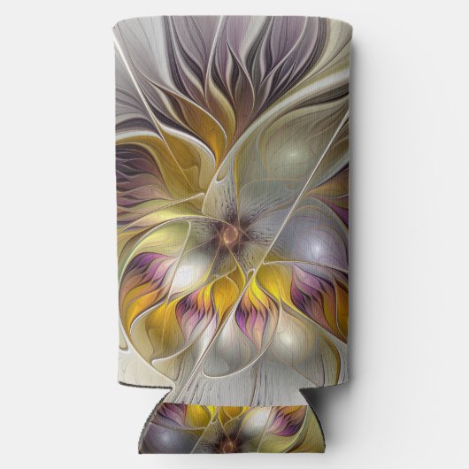 Abstracte kleurrijke Fantasy Flower Modern Fractal (Achterkant)