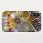 Abstracte kleurrijke Fantasy Flower Modern Fractal Case-Mate iPhone Case (Achterkant (horizontaal))