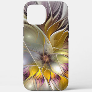Abstracte kleurrijke Fantasy Flower Modern Fractal iPhone 12 Pro Max Hoesje