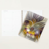 Abstracte kleurrijke Fantasy Flower Modern Fractal Planner (Display)