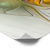 Abstracte kleurrijke Fantasy Flower Modern Fractal Poster (Hoek)