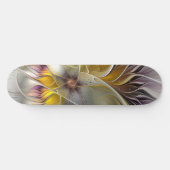Abstracte kleurrijke Fantasy Flower Modern Fractal Skateboard (Horizontaal)