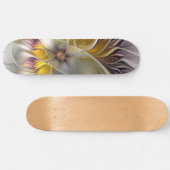 Abstracte kleurrijke Fantasy Flower Modern Fractal Skateboard (Horizontaal)