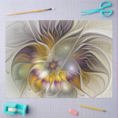 Abstracte kleurrijke Fantasy Flower Modern Fractal Tissuepapier (Craft)