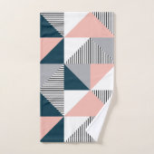 Abstracte kleurrijke geometrie bad handdoek (Handdoek)