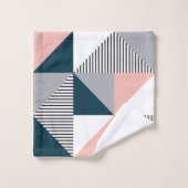 Abstracte kleurrijke geometrie bad handdoek (Wasdoekje)