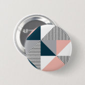 Abstracte kleurrijke geometrie ronde button 5,7 cm (Voorkant /achterkant)