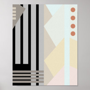 Abstracte Kleurrijke Geometrische Figuren Poster