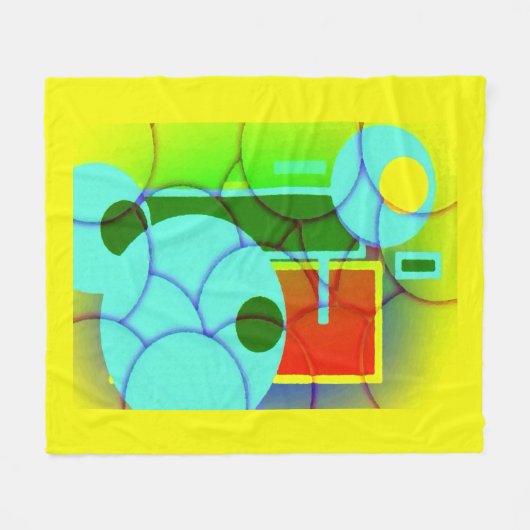 Abstracte kleurrijke geometrische vormen fleece deken (Voorkant (Horizontaal))