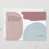 Abstracte kleurrijke geschilderde vakantiefoto aankondiging (Achterkant)