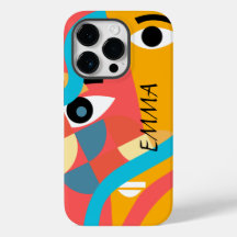Abstracte Kleurrijke Gezichtskunst iPhone Hoes