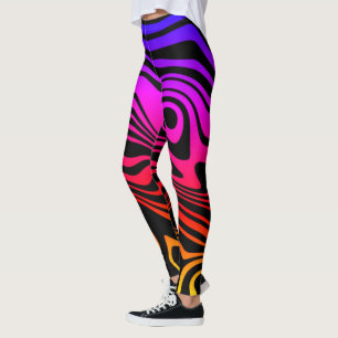 Abstracte kleurrijke golven Leggings