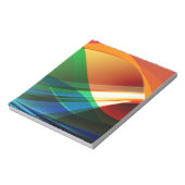 Abstracte kleurrijke golven notitieblok (Gedraaid)