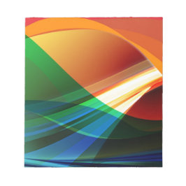 Abstracte kleurrijke golven notitieblok