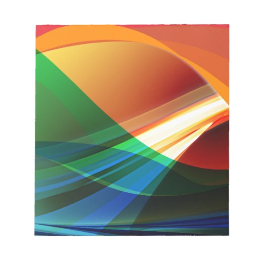 Abstracte kleurrijke golven notitieblok (Voorkant)