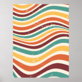 Abstracte kleurrijke golvende strepen poster (Voorkant)