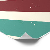 Abstracte kleurrijke golvende strepen poster (Hoek)