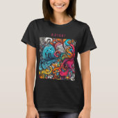 Abstracte Kleurrijke Graffiti Pattern Splash Art T-shirt (Voorkant)