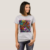 Abstracte Kleurrijke Graffiti Pattern Splash Art T-shirt (Voorkant volledig)
