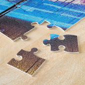 Abstracte kleurrijke graffiti voor strandkunst in  legpuzzel (Zijkant)