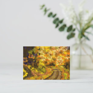 Abstracte kleurrijke herfstnoot Kaart Notitiekaartje