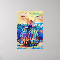 abstracte kleurrijke kunst van bewegend schip