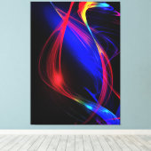 Abstracte Kleurrijke Lichten Canvas Print (Insitu (Houten vloer))