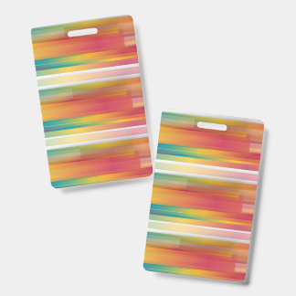 Abstracte Kleurrijke Lijnen ID Badge