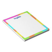 Abstracte kleurrijke moderne aangepaste naam: wegs notitieblok (Schuin)