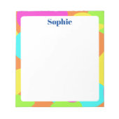 Abstracte kleurrijke moderne aangepaste naam: wegs notitieblok (Voorkant)
