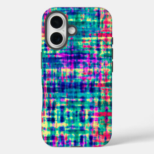 Abstracte kleurrijke moderne tie kleurstof patroon iPhone 16 hoesje