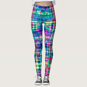Abstracte kleurrijke moderne tie kleurstof patroon leggings