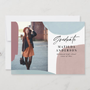 Abstracte kleurrijke multi-fotograduatie partij aankondiging