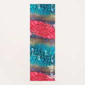 Abstracte kleurrijke persoonlijke yogamat (Voorkant)