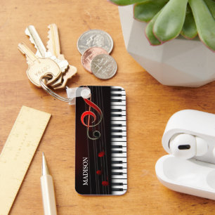 Abstracte kleurrijke piano sleutelhanger