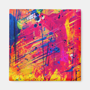 Abstracte kleurrijke plakband magneet