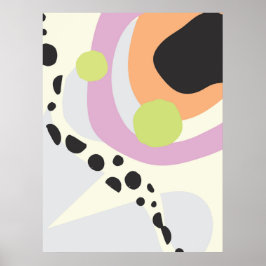 Abstracte Kleurrijke Preppy Art Poster