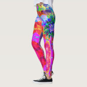 Abstracte kleurrijke psychedelische chakra zonnebl leggings (Links)