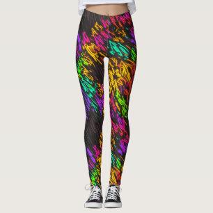Abstracte Kleurrijke Regenboog Laserlichten Op Don Leggings