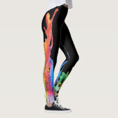 Abstracte kleurrijke regenboog lavalamp leggings (Rechts)