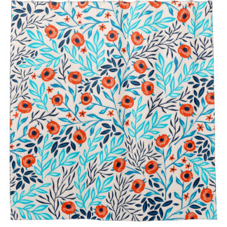 Abstracte Kleurrijke Rozen:  Bloemen Douchegordijn