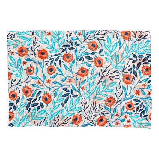 Abstracte Kleurrijke Rozen:  Bloemen Kussensloop (Voorkant)