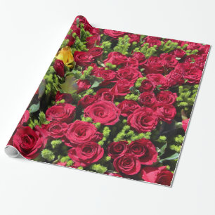 Abstracte kleurrijke Rozen Garden Elegant Floral Cadeaupapier